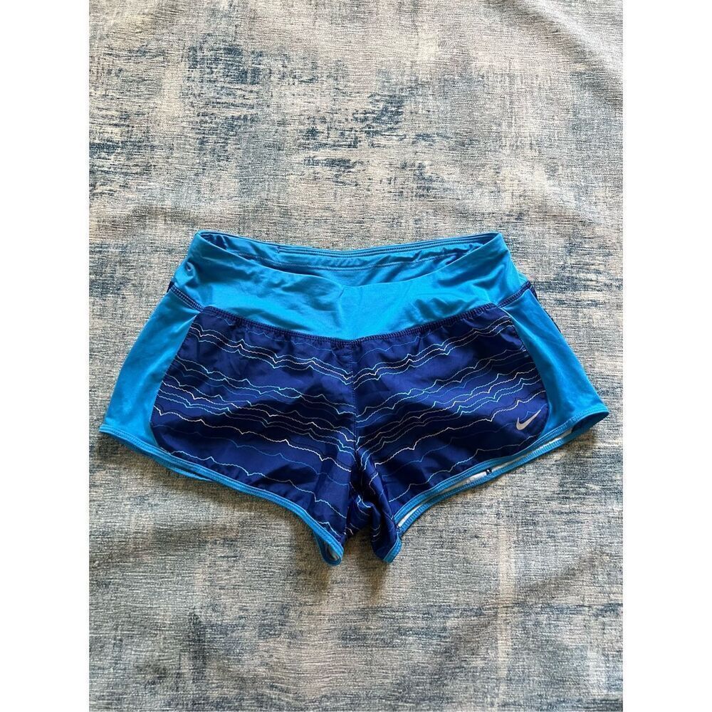 Nike Blue Dri Fit Athletic Running Shorts Women's Medium